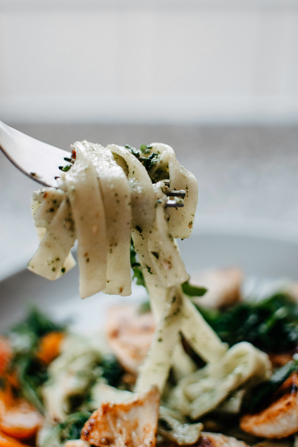 Fettuccini with Spinach Pesto